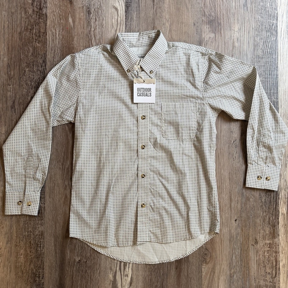 Outdoor Casuals Boys Large Western Style Button Up Shirt Long Sleeve NWT